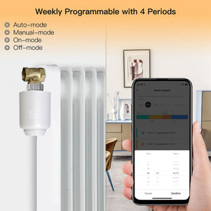 Tuya Zigbee Smart Thermostatic Radiator Valve TRV 601 - Programmable Heating Thermostat with Remote Control, Works with Alexa/Google Home, Energy Saving, Easy Install