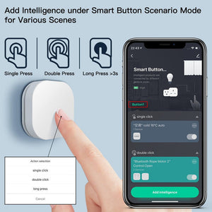 ZigBee IP55 Waterproof Smart Button Scene Switch - Wireless Remote Dimmer, Battery Powered, Works with Alexa/Google Home, Hub Required for Outdoor/Indoor Smart Lighting Control