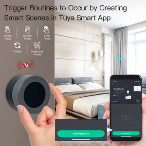 ZigBee Smart Wireless Rotary Scene Switch - Battery Powered Multi-Control, Works with Alexa/Google Home, Hub Required, Smart Home Automation (No Wiring Needed)