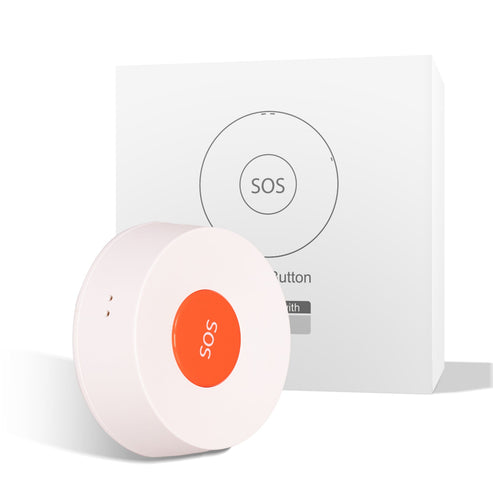 Tuya ZigBee SOS Emergency Button - Smart Panic Alarm for Elderly & Children, Wireless Help Alert with 2MQTT Setup, Works with Alexa/Google Home, Caregiver Notification System