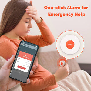 Tuya ZigBee SOS Emergency Button - Smart Panic Alarm for Elderly & Children, Wireless Help Alert with 2MQTT Setup, Works with Alexa/Google Home, Caregiver Notification System