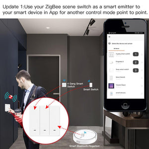 ZigBee Smart 9-Scene Push Button Switch - Battery Powered, Mechanical Multi-Control, Works with Alexa/Google Home, Hub Required, Smart Home Automation Switch