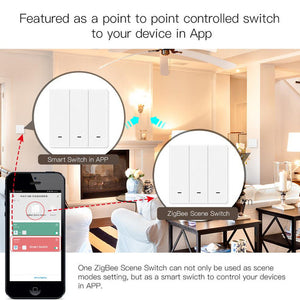 ZigBee Smart 9-Scene Push Button Switch - Battery Powered, Mechanical Multi-Control, Works with Alexa/Google Home, Hub Required, Smart Home Automation Switch