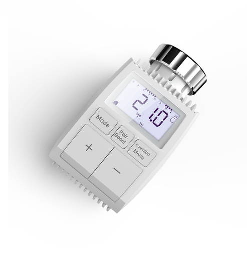 Smart Programmable Radiator Thermostatic Valve - Tuya ZigBee 3.0 WiFi Actuator with Round LED Screen - Works with Alexa/Google Home - Energy Saving Temperature Controller for Smart Heating System