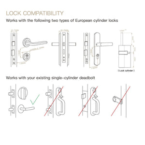 【US Version】MOES Smart Door Lock - Bluetooth APP Control with Bank-Grade AES128 Encryption & TLS Security, Remote Unlocking, Auto-Lock, Scene Linkage, Works with Alexa/Google Home (Fits Most US Doors)