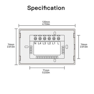 Glass Switch Panel Cover - 1/2/3/4 Gang Wall Plate - US & EU Version (Panel Only, No Switch Included) - Tempered Glass Wall Plate for Light Switches - Modern Sleek Design for Home & Office