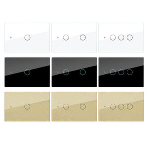 Glass Switch Panel Cover - 1/2/3/4 Gang Wall Plate - US & EU Version (Panel Only, No Switch Included) - Tempered Glass Wall Plate for Light Switches - Modern Sleek Design for Home & Office