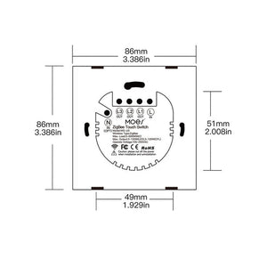 Glass Switch Panel Cover - 1/2/3/4 Gang Wall Plate - US & EU Version (Panel Only, No Switch Included) - Tempered Glass Wall Plate for Light Switches - Modern Sleek Design for Home & Office