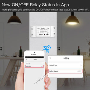 WiFi Smart Switch DIY Module - 16A Electric Current/Voltage/Power Monitor - Universal Energy Meter with Real-Time Tracking - Works with Alexa, Google Home & Smart Life App - No Hub Required