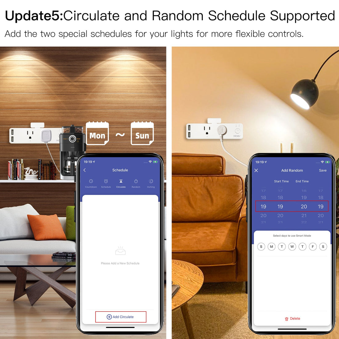Smart WiFi US Outlet Extender - Multi Plug Power Strip with Shelf, Works with Alexa/Google Home, Adjustable Light Modes, Relay Status Indicator, No Hub Required, 15A/1875W (3 Outlets + 2 USB Ports)