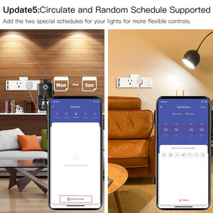 Smart WiFi US Outlet Extender - Multi Plug Power Strip with Shelf, Works with Alexa/Google Home, Adjustable Light Modes, Relay Status Indicator, No Hub Required, 15A/1875W (3 Outlets + 2 USB Ports)