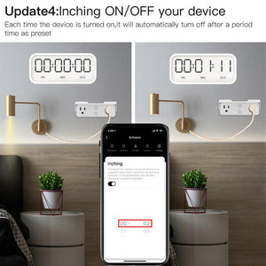 WiFi Smart Outlet Extender with Night Light | 3-Outlet Multi Plug Socket & Shelf | Works with Alexa & Google Home | Adjustable Light Modes & Relay Status | No Hub Required | 15A/1875W | 2.4GHz WiFi | US Version