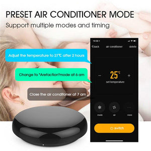 Smart WiFi IR Remote Control - Universal Infrared Blaster for TV/AC/Fan, Works with Alexa & Google Home, App Control, No Hub Required, Compatible with Smart Life/Tuya (2.4GHz WiFi)