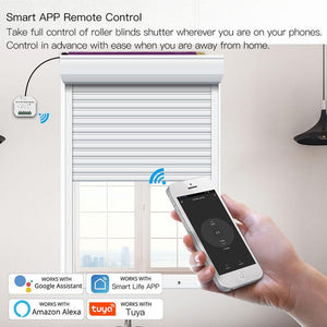 MOES WiFi Mini Smart Curtain Switch Module - DIY Electric Curtain Motor Relay, Works with Alexa/Google Home, APP & Voice Control, No Hub Required, Timing Function (Neutral Wire Required)