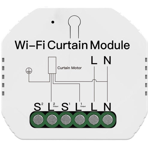 MOES WiFi Mini Smart Curtain Switch Module - DIY Electric Curtain Motor Relay, Works with Alexa/Google Home, APP & Voice Control, No Hub Required, Timing Function (Neutral Wire Required)