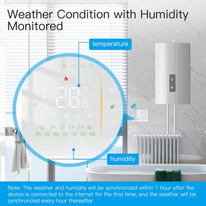 WiFi Programmable Thermostat – Smart Room Temperature Controller for Water, Electric, Gas & Boiler Heating, Works with Alexa & Google Home, Touchscreen, Energy Saving, Easy Installation