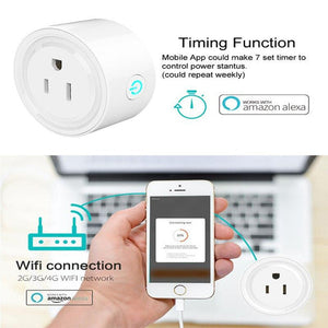 Smart Plug WiFi Outlet - US Version | No Hub Required | Works with Alexa & Google Home | Energy Monitoring | Timer & Schedule | 15A/1875W | 2.4GHz WiFi | Remote Control via App