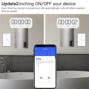 WiFi Smart Boiler Touch Switch – Single Pole, Neutral Wire Required, 20A 100-240V, Works with Alexa & Google Home, Remote Control via App, No Hub Needed, for Water Heater & HVAC Systems (US Standard)
