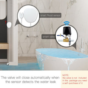 WiFi Smart Water Leak Detector - Flood Sensor Alarm with Real-Time App Alerts, Wireless Moisture & Pipe Leakage Sensor, Works with Alexa & Google Home for Home Security