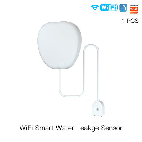 WiFi Smart Water Leak Detector - Flood Sensor Alarm with App Alerts, Wireless Moisture & Pipe Leakage Sensor for Home, Works with Alexa & Google Home, Smart Life/Tuya Compatible, Battery Powered