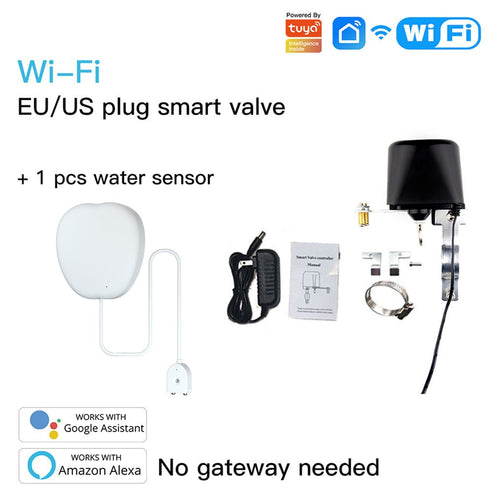 WiFi Smart Water Leak Detector - Flood Sensor Alarm with App Alerts, Wireless Moisture & Pipe Leakage Sensor for Home, Works with Alexa & Google Home, Smart Life/Tuya Compatible, Battery Powered