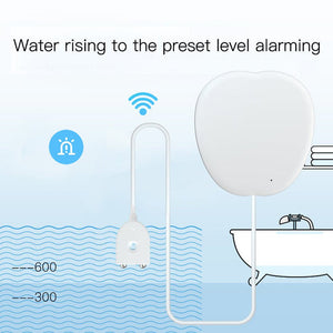 WiFi Smart Water Leak Detector - Flood Sensor Alarm with App Alerts, Wireless Moisture & Pipe Leakage Sensor for Home, Works with Alexa & Google Home, Smart Life/Tuya Compatible, Battery Powered
