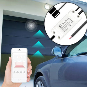 WiFi Smart Garage Door Opener Controller – Wireless Remote Control Relay DIY Module, Works with Alexa & Google Home, No Hub Required, Smartphone App Control, for iOS Android