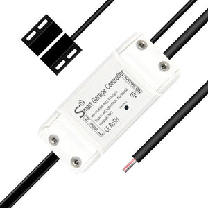 WiFi Smart Garage Door Opener Controller – Wireless Remote Control Relay DIY Module, Works with Alexa & Google Home, No Hub Required, Smartphone App Control, for iOS Android