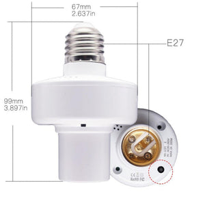 MOES WiFi Smart Light Bulb Adapter, E27 Lamp Holder with Timer & Remote Control, Works with Alexa/Google Home, 85-250V, Converts Regular Bulbs to Smart, No Hub Required, White