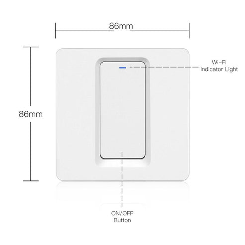 Smart WiFi Light Switch 2-Way Multi-Control, Neutral Wire Required, Works with Alexa & Google Home, Touch Push Button, Remote & Voice Control, Timer Function, CE Certified (EU Standard)