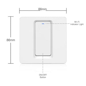 WiFi Smart Light Switch - Push Button, Neutral Wire Optional (Capacitor Required), 220-240V EU Standard, Works with Alexa & Google Home, Remote Control