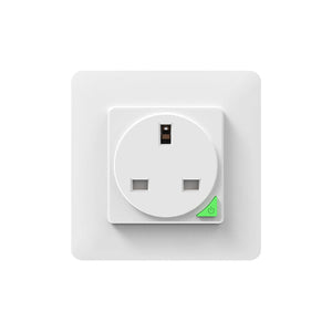 WiFi Smart Light Switch & Socket Outlet - UK Version, Push Button Control, Works with Alexa/Google Home, No Hub Required, Timer Function, Remote Access (Neutral Wire Required)