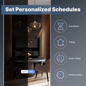 WiFi Smart Light Switch EU - No Neutral Wire Required, Touch Panel Wall Switch, Works with Alexa/Google/HomeKit, App & Voice Control, CE Certified