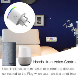 WiFi Smart Plug Outlet, Smart Power Socket with Energy Monitoring & RGB Light, Works with Alexa & Google Home, Wireless Remote Control, Timer & Schedule, No Hub Required, 2.4GHz WiFi Only (15A/1800W)