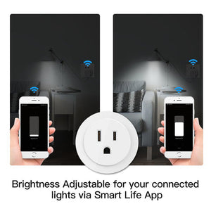 WiFi Smart Plug with Brightness Control - US Version | Dimmable Outlet with Timer & Scheduling | Works with Alexa & Google Home | No Hub Required | 2.4GHz WiFi | 15A/1875W | Remote App Control