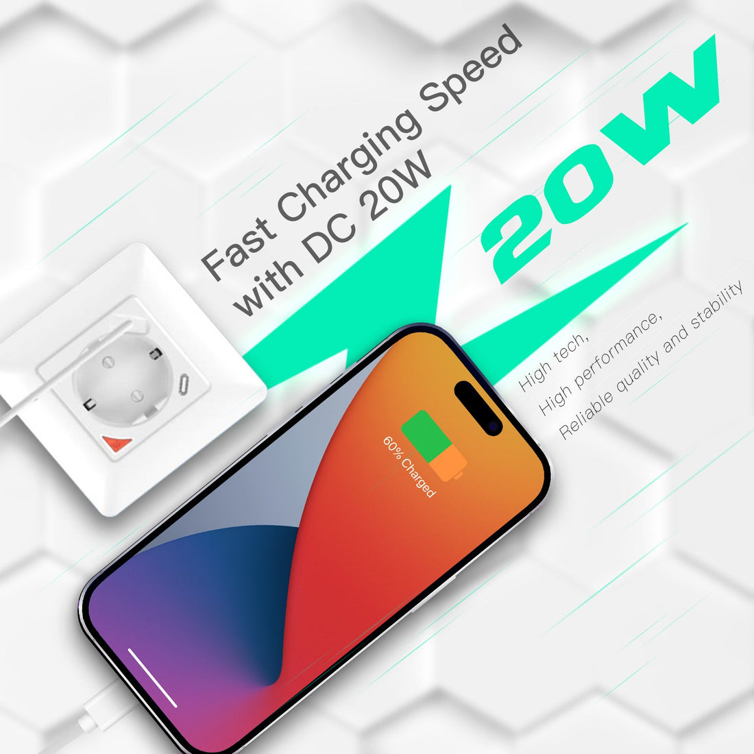 WiFi Smart Socket 16A EU - Power Outlet with Fast Charge USB Type-C, Works with Alexa/Google Home, No Hub Required, Energy Monitoring, Timer Function (2500W Max)