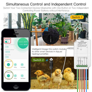 WiFi Smart Temperature and Humidity Control Switch Module Sensor – Wireless Thermostat & Hygrometer, Works with Alexa & Google Home, Smartphone App Remote Monitoring, DIY Automation for Home, iOS Android