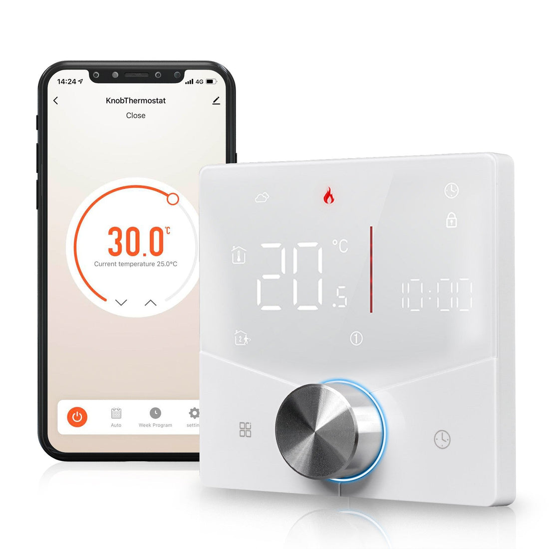 WiFi Smart Thermostat Temperature Controller - for Water Boiler, Electric & Gas Heating Systems, Floor Heating | Works with Alexa/Google Home | Programmable Schedule, App Control, Energy Saving (120V/240V)