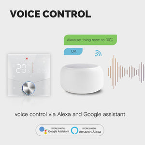 WiFi Smart Thermostat Temperature Controller - for Water Boiler, Electric & Gas Heating Systems, Floor Heating | Works with Alexa/Google Home | Programmable Schedule, App Control, Energy Saving (120V/240V)