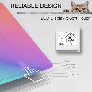 WiFi Smart Thermostat - BHT 002 Programmable Temperature Controller for Water Floor Heating/Electric Heating/Water & Gas Boiler, LCD Touch Screen, Works with Alexa & Google Home