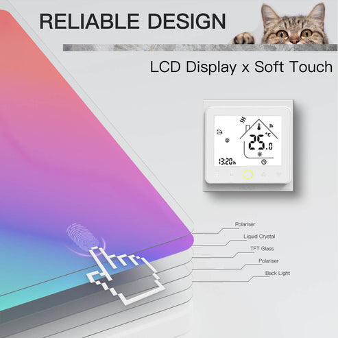 WiFi Smart Thermostat - BHT 002 Programmable Temperature Controller for Water Floor Heating/Electric Heating/Water & Gas Boiler, LCD Touch Screen, Works with Alexa & Google Home