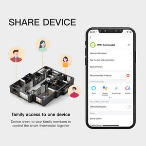 WiFi Smart Thermostat - BHT 002 Programmable Temperature Controller for Water Floor Heating/Electric Heating/Water & Gas Boiler, LCD Touch Screen, Works with Alexa & Google Home