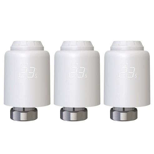 WiFi Smart Thermostatic Radiator Valve (TRV) - Programmable Heating Thermostat with Rotatable Screen, Anti-Scale Mode, Works with Alexa/Google Home, Digital Temperature Control