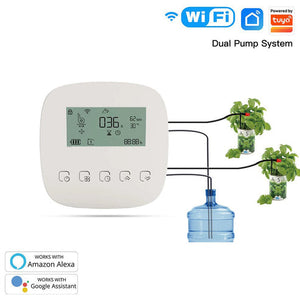 WiFi Smart Plant Water Pump - Automatic Micro-Drip Irrigation System with Dual Pump, Watering Timer, App Control for Indoor/Outdoor Plants, Works with Alexa/Google Home (No Hub Required)