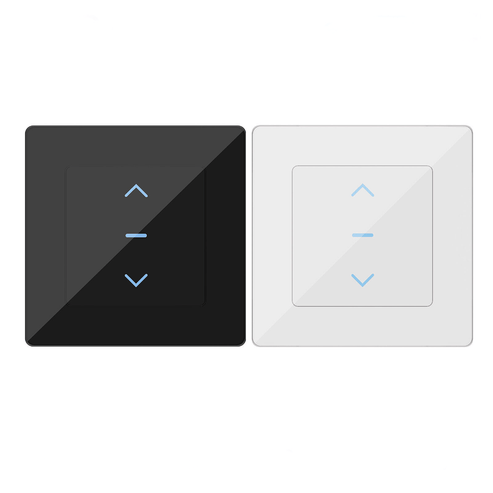 WiFi Smart Curtain Switch - Touch Control for Motorized Curtains & Roller Blinds, Works with Alexa/Google Home, EU Standard Design, No Hub Required, Neutral Wire Needed (220-240V)