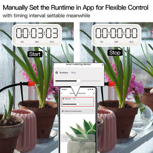 WiFi Smart Plant Water Pump - Automatic Micro-Drip Irrigation System with Dual Pump, Watering Timer, App Control for Indoor/Outdoor Plants, Works with Alexa/Google Home (No Hub Required)