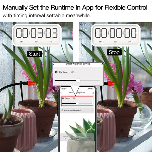 WiFi Smart Plant Water Pump - Automatic Micro-Drip Irrigation System with Dual Pump, Watering Timer, App Control for Indoor/Outdoor Plants, Works with Alexa/Google Home (No Hub Required)