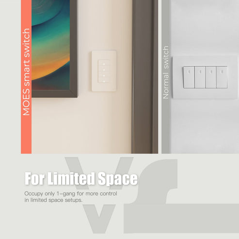 ZigBee Smart Light Switch - 1/2/3/4 Gang Multi-Switch, Works with Alexa/Google Home, App & Voice Control, Neutral Wire Required, Hub Required