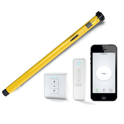 ZigBee Smart Tubular Motor for Roller Blinds – 38mm Automatic Electric Blind Motor with RF433 Remote Control, Works with Alexa, Google Home, SmartThings – DIY Motorized Window Shades Kit (No Hub Required)