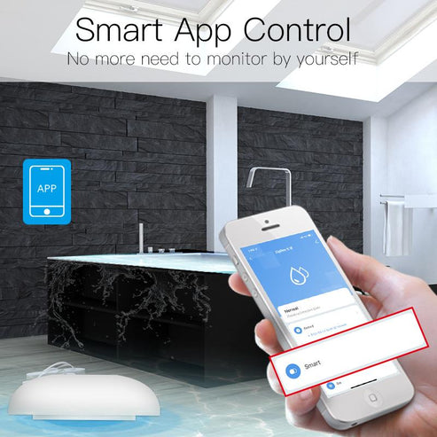 ZigBee Water Leak Detector - Smart Flood Sensor with 2MQTT Support, Works with Alexa/Google Home, Wireless Alarm for Pipe/Basement/Kitchen, Instant Alerts, DIY Installation